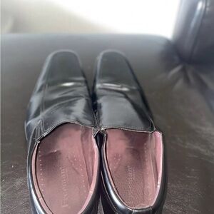 Men's Black Leather Slip On Dress Shoe